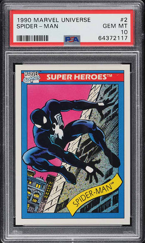 1990 Impel Marvel Universe Card # 2 Spider-Man PSA 10 GEM MINT (MGD2)