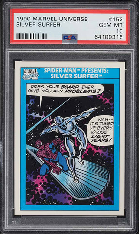 1990 Impel Marvel Universe Card #153 Silver Surfer PSA 10 GEM MINT (MGD2)