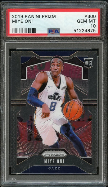 2019 Panini Prizm BkB Card #300 Miye Oni Utah Jazz ROOKIE RC PSA GEM MINT 10 (MGD2)