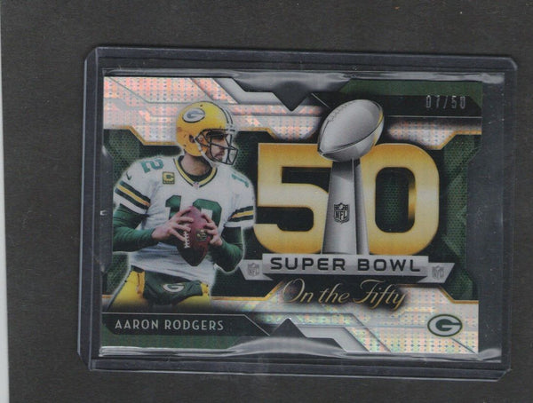 2015 Topps Chrome Football "SUPERBOWL 50 ON THE FIFTY" DIE-CUT PULSAR REFRACTOR SET Cards